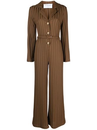 Viktor & Rolf Ribgebreide jumpsuit - Bruin