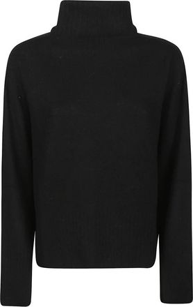 Aragona Long Sleeve Turtle Neck Sweater - Dames - Cashmere truien - Zwart - S - Kasjmier - Truien & Vesten