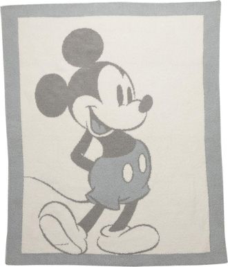 Barefoot Dreams Cozychic Disney Mickey/Minnie Mouse Blanket in Ocean Multi at Nordstrom