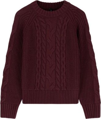 Marciano Eras Chunky Sweater - Dames - Ronde hals truien - Rood - XS - Truien & Vesten