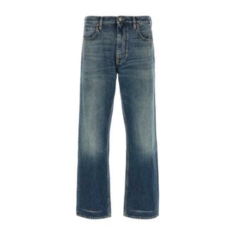 Valentino Garavani Wide Jeans, male, Blue, Size: W30 Denim Pants