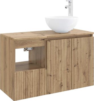 vidaXL Juego De Muebles De Ba&ntilde;o 2 Uds. Roble Artisan Vidaxl