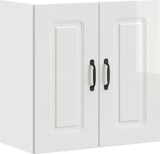 vidaXL Kitchen Wall Cabinet Kalmar High Gloss White Engineered Wood Vidaxl