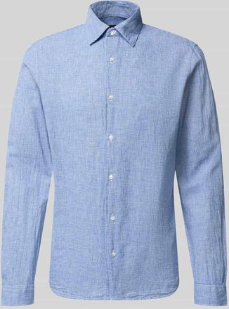 Mc Neal Regular Fit Freizeithemd aus Leinen-Baumwoll-Mix in Marine, Gr&ouml;&szlig;e XXXL