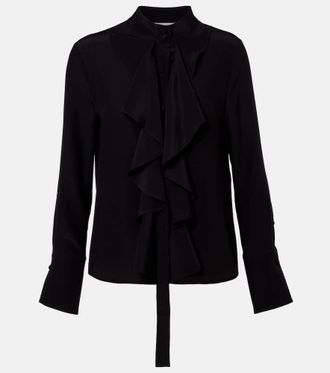 Alexander McQueen Ruffled silk blouse