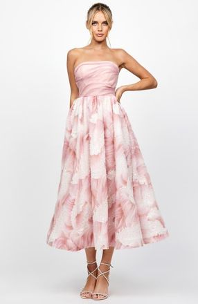 Bariano Briee Strapless Midi in Blush at Nordstrom, Size 6