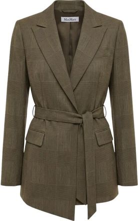 Max Mara Nasello Blazer - Dames - Blazers - Groen - M - Wol - Jassen