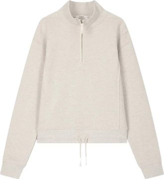 TOMBOY Sweater met halve rits - Beige