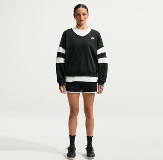 Nike Womens Nike Sportswear Chill Knit Mid-Rise Shorts in Black | IM5500-010