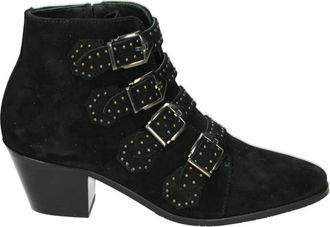 Pertini Western Zwarte Su&egrave;de Laars - Dames - Cowboylaarzen - Zwart - 37 EU - Su&egrave;de - Schoenen