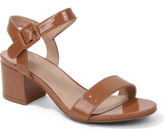 Berness Elisha Minimalist Block Heel Sandal in Camel at Nordstrom Rack, Size 8.5