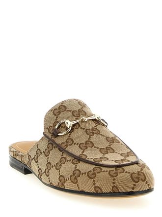Gucci Womens Beige Polyester Mules