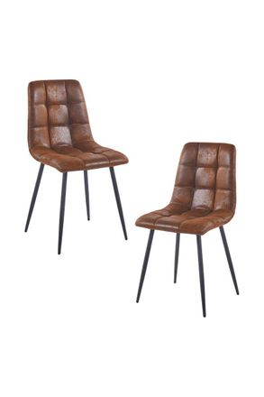 Regalos Miguel Regalos Miguel - Packs Sillas Comedor - Pack 2 Sillas Stuhl Polipiel - Marr&oacute;n Vintage