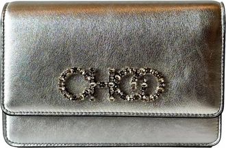 Jimmy Choo London Kalina Crossbody Clutch Bag In Metallic Silver