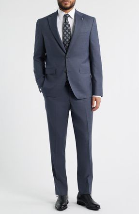 Jack Victor Esprit Navy Microchek Wool Suit at Nordstrom, Size 40 Regular