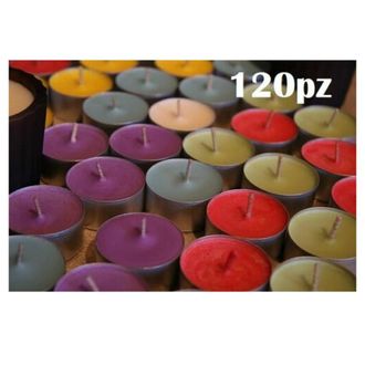 Trade Shop Trade Shop - Set 120 Pezzi Candele Colorate Assortite Profumate Fragranza Tealight Lumini