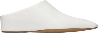 Jil Sander Damens Ledersandalen und Clogs Wei&szlig;