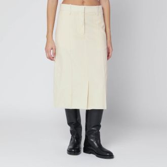 Jil Sander Gonna color vaniglia in lana