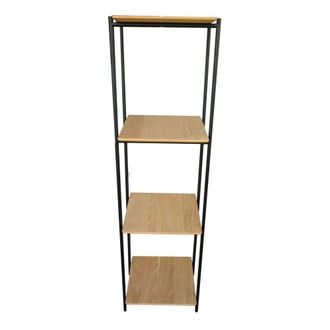 Decoclico Estanter&iacute;a chapada en roble metal marr&oacute;n claro