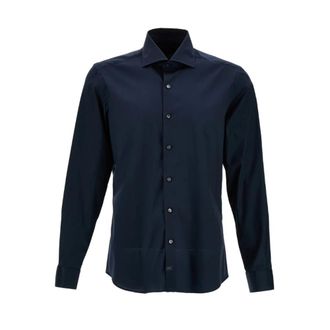 Fay Casual Shirts, male, Blue, Size: S Casual Shirt