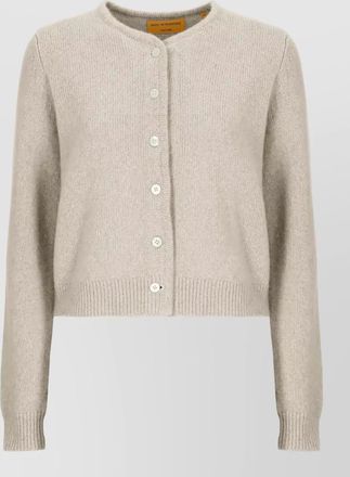 Guest In Residence ribbed cashmere silk long-sleeve cardigan