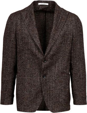 Tagliatore M3267 Blazer - Heren - Blazers - Bruin - L - Wol - Jassen