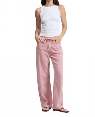 Rag & Bone Phoebe Drawstring Wide Pant In Pink