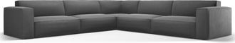 BLOOMINGLOFT 5-Sitzer Design Ecksofa Gaby Samt