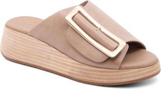 Chocolat Blu Womens Ela Leather Sandal In Khaki
