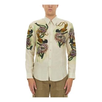 Dries Van Noten M.w. Shirt - Heren - Casual Overhemden - Beige - L - Overhemden