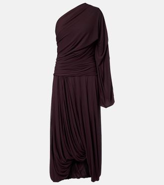 Proenza Schouler Gabri draped one-shoulder jersey midi dress