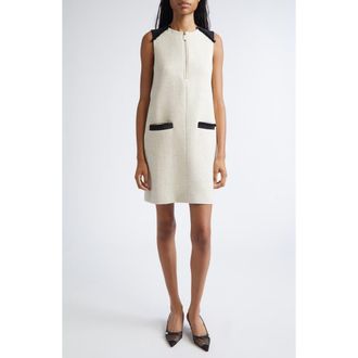 Max Mara Mito Tweed Sheath Dress in Beige at Nordstrom, Size 10