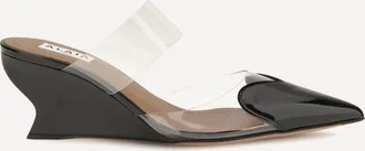 Alaia Mules Le Coeur in pelle verniciata Woman 36