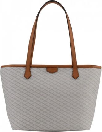 Pourchet Tassen, Dames, Wit, ONE Size, Leer, Waves Tote Bag