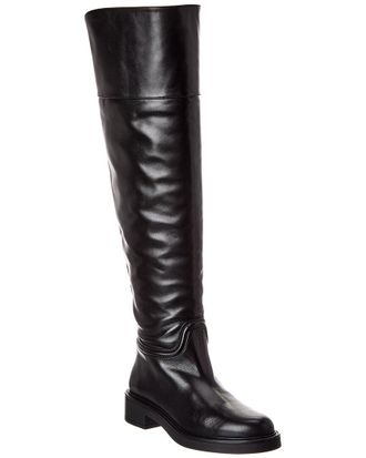 Stuart Weitzman Celia Leather Over-The-Knee Riding Boot