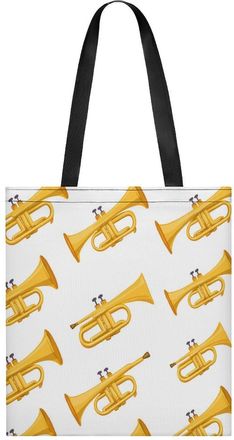 Generic Trumpet Pattern Womens Tote Casual Shopping Bag Lightweight Shoulder Bags Hobos Handbag for Work Travel Daily 35x40cm