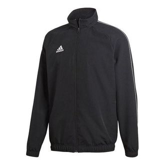 adidas Mens adidas Logo Printing Solid Color Casual Sports Jacket Black CE9042