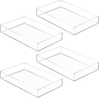 iDesign Set of 4 Makeup Drawer Organizer Trays for Vanity - Clear at Nordstrom