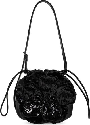Rotate Tas Met Applicatie - Dames - Schoudertassen - Zwart - ONE Size - Katoen - Tassen