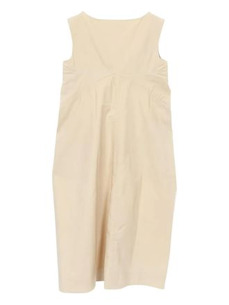 Jil Sander 2010s V-neck sleeveless dress - women - Cotton - 34 - Neutrals