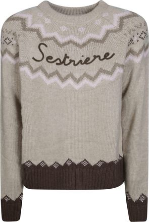 MC2 Saint Barth Herriet Nordic Cursive Detail Knit Sweater