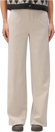 Object Object, Broeken, Dames, Beige, S, Polyester, Dames Broeken Objlisa Wide Pant