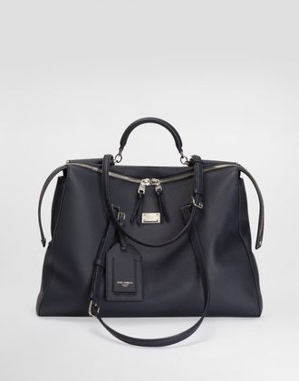Dolce & Gabbana Vittoria Handbag In Calfskin - Man Collection Blue Onesize