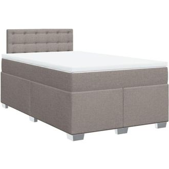 vidaXL Vidaxl - Cama Box Spring Con Colch&oacute;n Tela Gris Taupe 120x190 Cm