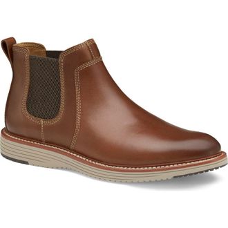 Johnston & Murphy Upton Chelsea Boot in Tan Full Grain at Nordstrom, Size 10