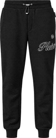 Philipp Plein Outline Embroidery Jogging Broeken - Heren - Sweatpants - Zwart - L - Katoen - Broeken