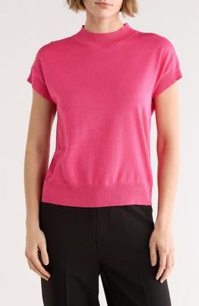 T Tahari Short Sleeve Crew Sweater in Fuchsia at Nordstrom Rack, Size X-Small
