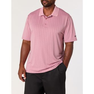 Reebok Big & Tall Performance Striped Polo Shirt V2 in Dusty Rose at Nordstrom, Size Xxx-Large