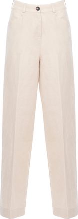 Roberto Ricci Design Ivory Lynco Livia Viscose-Linen Wide-Leg Pants