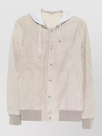 Eleventy suede hooded jacket